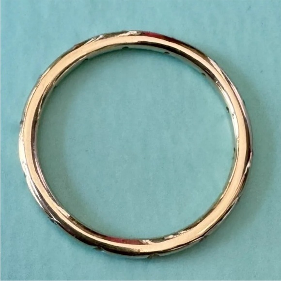 PANDORA 14K GOLD DROPLETS RING 150178CZ BOX RETIRED SZ 6/(9.25) - Picture 5 of 7